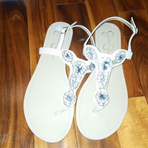 Jessica Simpson crystal sandals